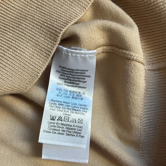 DKNY Gold Puff Sleeve Sweater - Picture 4 of 5